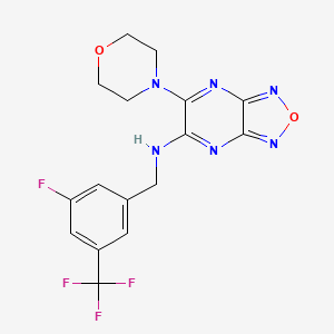 N-[[3-fluoro-5-(trifluoromethyl)phenyl]methyl]-5-morpholin-4-yl-[1,2,5]oxadiazolo[3,4-b]pyrazin-6-amine