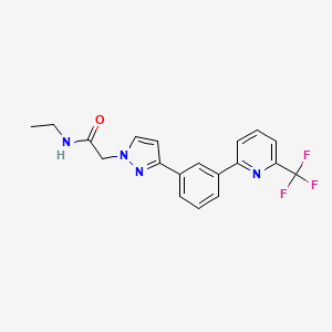 N-ethyl-2-(3-{3-[6-(trifluoromethyl)-2-pyridinyl]phenyl}-1H-pyrazol-1-yl)acetamide