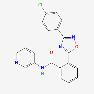 2-[3-(4-chlorophenyl)-1,2,4-oxadiazol-5-yl]-N-(pyridin-3-yl)benzamide