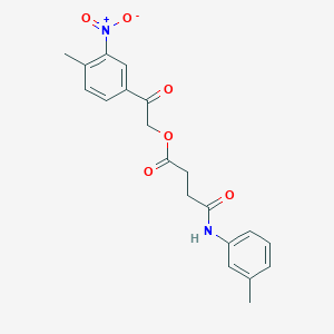 2-(4-METHYL-3-NITROPHENYL)-2-OXOETHYL 3-[(3-METHYLPHENYL)CARBAMOYL]PROPANOATE