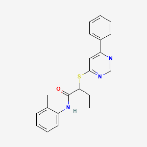 N-(2-methylphenyl)-2-[(6-phenyl-4-pyrimidinyl)thio]butanamide