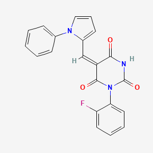 1-(2-fluorophenyl)-5-[(1-phenyl-1H-pyrrol-2-yl)methylene]-2,4,6(1H,3H,5H)-pyrimidinetrione