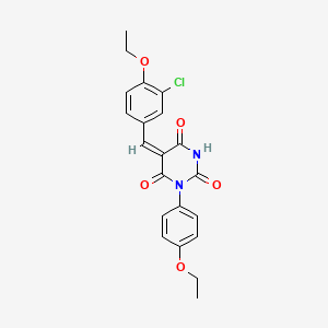 5-(3-chloro-4-ethoxybenzylidene)-1-(4-ethoxyphenyl)-2,4,6(1H,3H,5H)-pyrimidinetrione