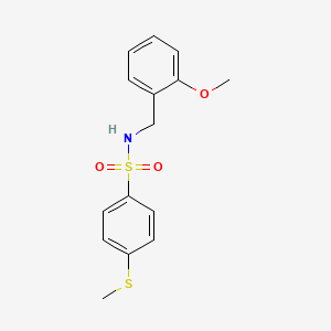 molecular formula C15H17NO3S2 B4905898 N-(2-methoxybenzyl)-4-(methylthio)benzenesulfonamide 