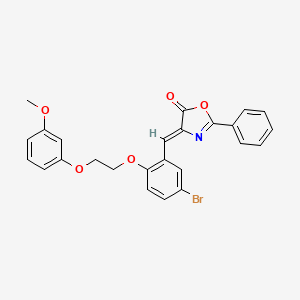 4-{5-bromo-2-[2-(3-methoxyphenoxy)ethoxy]benzylidene}-2-phenyl-1,3-oxazol-5(4H)-one