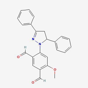 4-(3,5-diphenyl-4,5-dihydro-1H-pyrazol-1-yl)-6-methoxyisophthalaldehyde