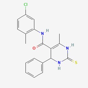 N-(5-chloro-2-methylphenyl)-6-methyl-4-phenyl-2-thioxo-1,2,3,4-tetrahydro-5-pyrimidinecarboxamide
