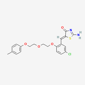 molecular formula C21H21ClN2O4S B4905959 5-(5-chloro-2-{2-[2-(4-methylphenoxy)ethoxy]ethoxy}benzylidene)-2-imino-1,3-thiazolidin-4-one 