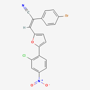 molecular formula C19H10BrClN2O3 B4905978 (2E)-2-(4-bromophenyl)-3-[5-(2-chloro-4-nitrophenyl)furan-2-yl]prop-2-enenitrile 