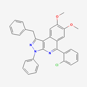 molecular formula C31H24ClN3O2 B4906001 1-benzyl-5-(2-chlorophenyl)-7,8-dimethoxy-3-phenyl-3H-pyrazolo[3,4-c]isoquinoline 