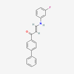 1-(4-biphenylyl)-3-[(3-fluorophenyl)amino]-2-propen-1-one