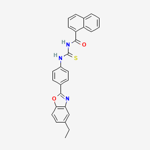 N-{[4-(5-ethyl-1,3-benzoxazol-2-yl)phenyl]carbamothioyl}naphthalene-1-carboxamide