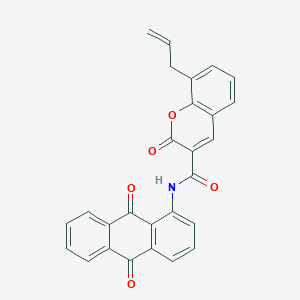 N-(9,10-dioxo-9,10-dihydroanthracen-1-yl)-2-oxo-8-(prop-2-en-1-yl)-2H-chromene-3-carboxamide