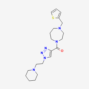 molecular formula C20H30N6OS B4906047 [1-(2-Piperidin-1-ylethyl)triazol-4-yl]-[4-(thiophen-2-ylmethyl)-1,4-diazepan-1-yl]methanone 