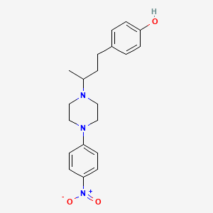 molecular formula C20H25N3O3 B4906083 4-[3-[4-(4-Nitrophenyl)piperazin-1-yl]butyl]phenol 