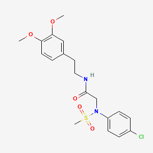 N~2~-(4-chlorophenyl)-N~1~-[2-(3,4-dimethoxyphenyl)ethyl]-N~2~-(methylsulfonyl)glycinamide