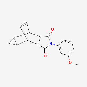 4-(3-methoxyphenyl)-4-azatetracyclo[5.3.2.0~2,6~.0~8,10~]dodec-11-ene-3,5-dione