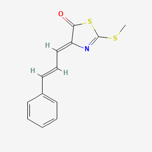 molecular formula C13H11NOS2 B4906155 2-(methylthio)-4-(3-phenyl-2-propen-1-ylidene)-1,3-thiazol-5(4H)-one 