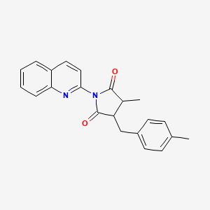 3-methyl-4-(4-methylbenzyl)-1-(2-quinolinyl)-2,5-pyrrolidinedione