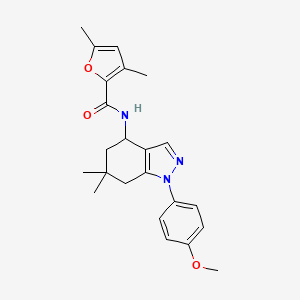 molecular formula C23H27N3O3 B4906174 N-[1-(4-methoxyphenyl)-6,6-dimethyl-4,5,6,7-tetrahydro-1H-indazol-4-yl]-3,5-dimethyl-2-furamide 