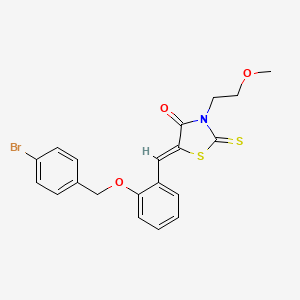 5-{2-[(4-bromobenzyl)oxy]benzylidene}-3-(2-methoxyethyl)-2-thioxo-1,3-thiazolidin-4-one