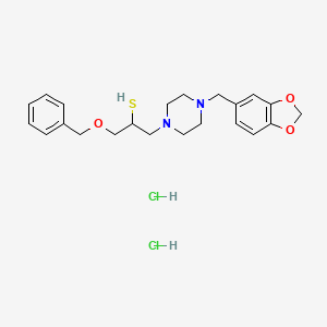 1-[4-(1,3-benzodioxol-5-ylmethyl)-1-piperazinyl]-3-(benzyloxy)-2-propanethiol dihydrochloride