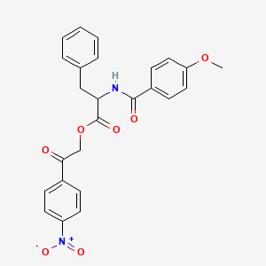 2-(4-nitrophenyl)-2-oxoethyl N-(4-methoxybenzoyl)phenylalaninate