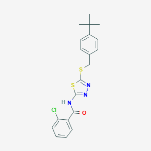 N-{5-[(4-tert-butylbenzyl)sulfanyl]-1,3,4-thiadiazol-2-yl}-2-chlorobenzamide