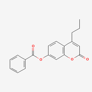 molecular formula C19H16O4 B4906203 2-oxo-4-propyl-2H-chromen-7-yl benzoate 