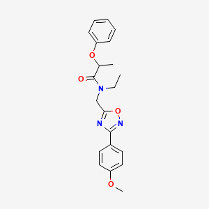 N-ethyl-N-{[3-(4-methoxyphenyl)-1,2,4-oxadiazol-5-yl]methyl}-2-phenoxypropanamide