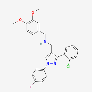 1-[3-(2-chlorophenyl)-1-(4-fluorophenyl)-1H-pyrazol-4-yl]-N-(3,4-dimethoxybenzyl)methanamine