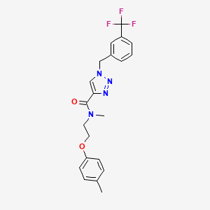 N-methyl-N-[2-(4-methylphenoxy)ethyl]-1-[3-(trifluoromethyl)benzyl]-1H-1,2,3-triazole-4-carboxamide