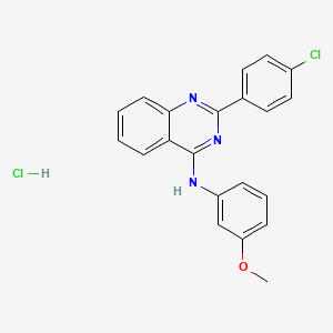 molecular formula C21H17Cl2N3O B4906263 2-(4-chlorophenyl)-N-(3-methoxyphenyl)-4-quinazolinamine hydrochloride 