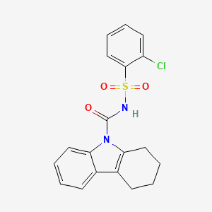 N-(2-chlorophenyl)sulfonyl-1,2,3,4-tetrahydrocarbazole-9-carboxamide