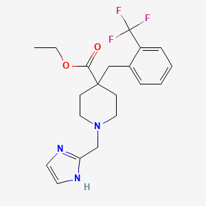 ethyl 1-(1H-imidazol-2-ylmethyl)-4-[2-(trifluoromethyl)benzyl]-4-piperidinecarboxylate