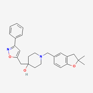 1-[(2,2-dimethyl-2,3-dihydro-1-benzofuran-5-yl)methyl]-4-[(3-phenyl-5-isoxazolyl)methyl]-4-piperidinol