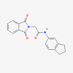 molecular formula C19H16N2O3 B4906364 N-(2,3-dihydro-1H-inden-5-yl)-2-(1,3-dioxo-1,3-dihydro-2H-isoindol-2-yl)acetamide 