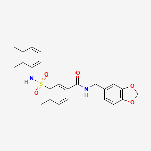 N-(1,3-benzodioxol-5-ylmethyl)-3-{[(2,3-dimethylphenyl)amino]sulfonyl}-4-methylbenzamide