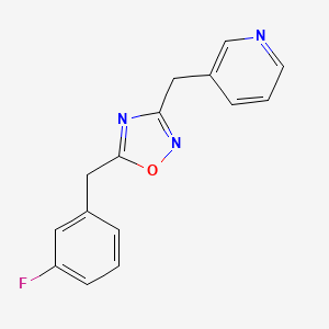 molecular formula C15H12FN3O B4906417 3-{[5-(3-fluorobenzyl)-1,2,4-oxadiazol-3-yl]methyl}pyridine trifluoroacetate 