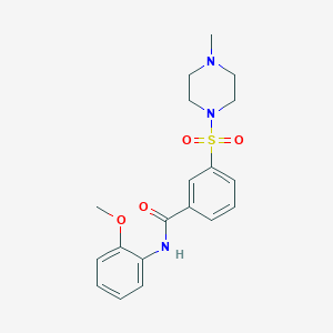 molecular formula C19H23N3O4S B4906433 N-(2-methoxyphenyl)-3-[(4-methyl-1-piperazinyl)sulfonyl]benzamide 