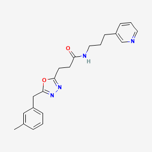 3-[5-(3-methylbenzyl)-1,3,4-oxadiazol-2-yl]-N-[3-(3-pyridinyl)propyl]propanamide