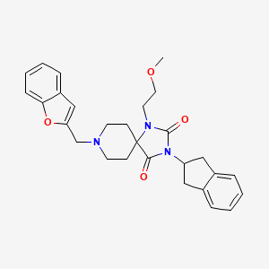 8-(1-benzofuran-2-ylmethyl)-3-(2,3-dihydro-1H-inden-2-yl)-1-(2-methoxyethyl)-1,3,8-triazaspiro[4.5]decane-2,4-dione