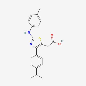 {4-(4-isopropylphenyl)-2-[(4-methylphenyl)amino]-1,3-thiazol-5-yl}acetic acid