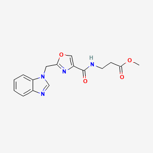 methyl N-{[2-(1H-benzimidazol-1-ylmethyl)-1,3-oxazol-4-yl]carbonyl}-beta-alaninate