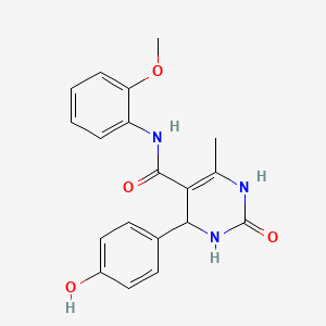 4-(4-hydroxyphenyl)-N-(2-methoxyphenyl)-6-methyl-2-oxo-1,2,3,4-tetrahydro-5-pyrimidinecarboxamide