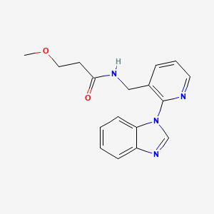 N-{[2-(1H-benzimidazol-1-yl)-3-pyridinyl]methyl}-3-methoxypropanamide