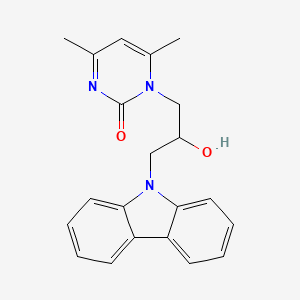 molecular formula C21H21N3O2 B4906512 1-[3-(9H-carbazol-9-yl)-2-hydroxypropyl]-4,6-dimethyl-2(1H)-pyrimidinone 