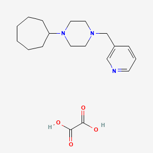 molecular formula C19H29N3O4 B4906520 1-cycloheptyl-4-(3-pyridinylmethyl)piperazine oxalate 