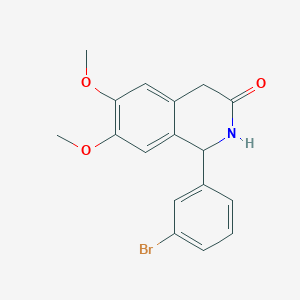 molecular formula C17H16BrNO3 B4906553 1-(3-bromophenyl)-6,7-dimethoxy-1,4-dihydro-3(2H)-isoquinolinone 