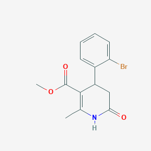 molecular formula C14H14BrNO3 B4906578 methyl 4-(2-bromophenyl)-2-methyl-6-oxo-1,4,5,6-tetrahydro-3-pyridinecarboxylate 